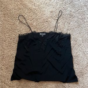 CAMI NYC Black silk lace cami